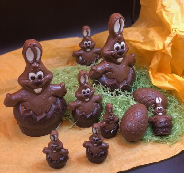 Lapins de Pâques en chocolat